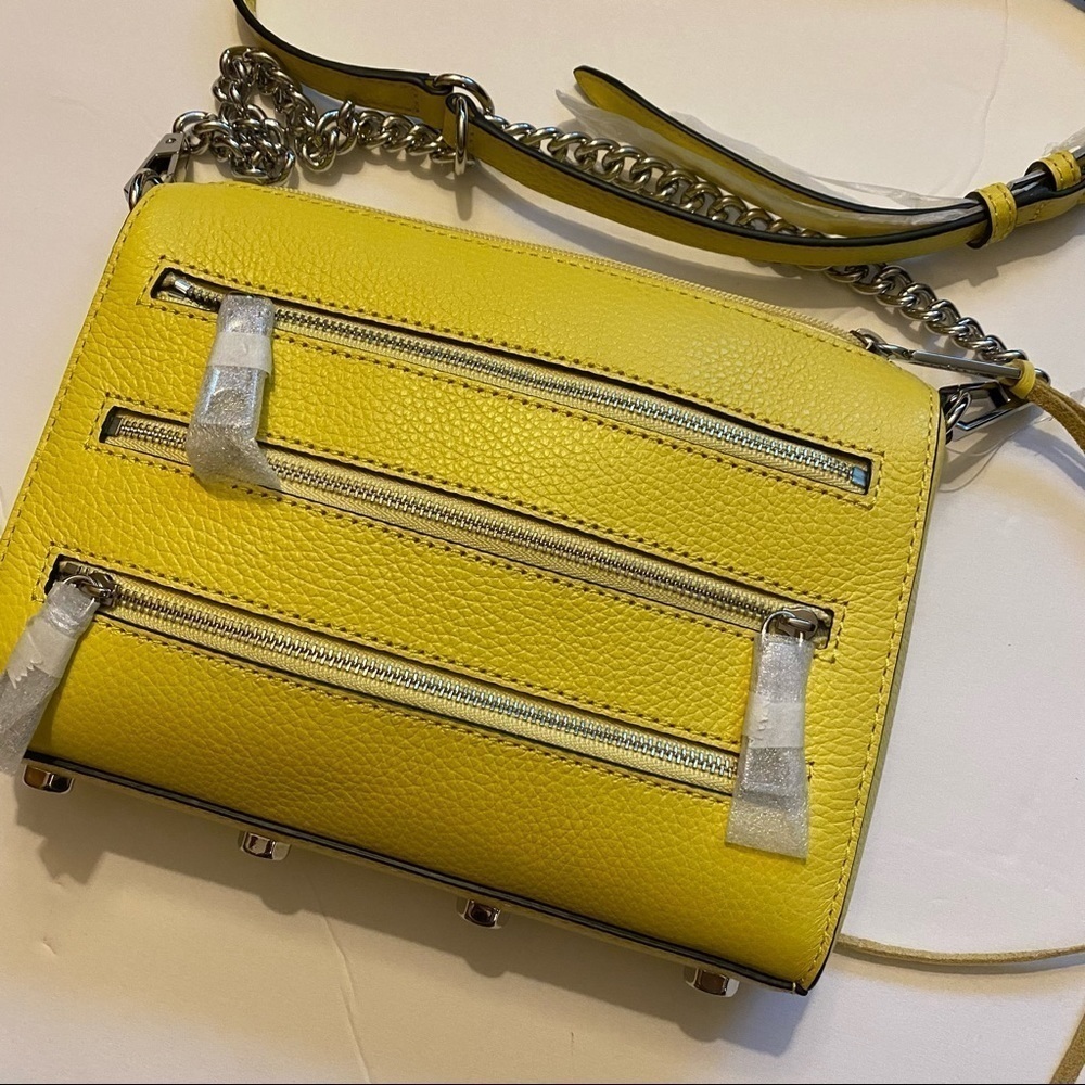 Rebecca Minkoff Mini 5 Zip Yellow Crossbody Bag - Picture 2 of 13